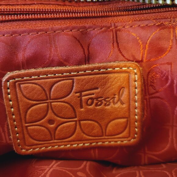 Fossil Leather Burnt Red Crossbody/Shoulder Women Bag - Picture 10 of 11